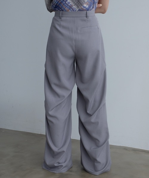 VACANCY（ヴァカンシー）の「ランダムリベットワイドスラックスパンツ（スラックス・レディース・レッド/ライトグレー/ブラック・SMALL/MEDIUM/LARGE）」の8枚目の写真