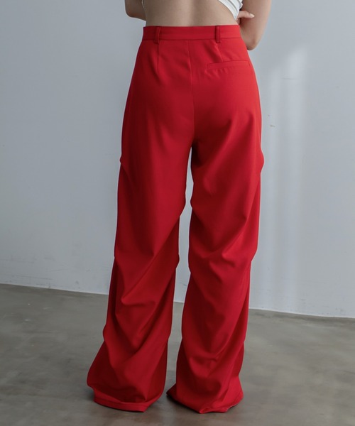 VACANCY（ヴァカンシー）の「ランダムリベットワイドスラックスパンツ（スラックス・レディース・レッド/ライトグレー/ブラック・SMALL/MEDIUM/LARGE）」の15枚目の写真