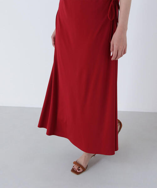 NATURAL BEAUTY BASIC(ナチュラルビューティーベーシック)の「◇サイドギャザーカットソーワンピース(ワンピース・レディース・ブラウン/レッド/ブラック・MEDIUM/P/S)」の8枚目の写真