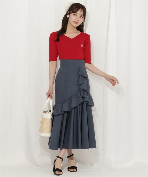 WILLSELECTION（ウィルセレクション）の「ハートネックニットプルオーバー（ニット/セーター・レディース・ホワイト系その他/レッド/オフホワイト/ブラック系その他/ブラック・FREE）」の12枚目の写真