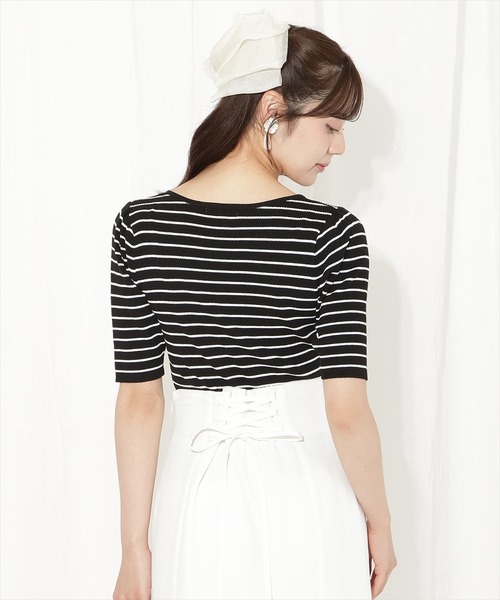 WILLSELECTION（ウィルセレクション）の「ハートネックニットプルオーバー（ニット/セーター・レディース・ホワイト系その他/レッド/オフホワイト/ブラック系その他/ブラック・FREE）」の22枚目の写真