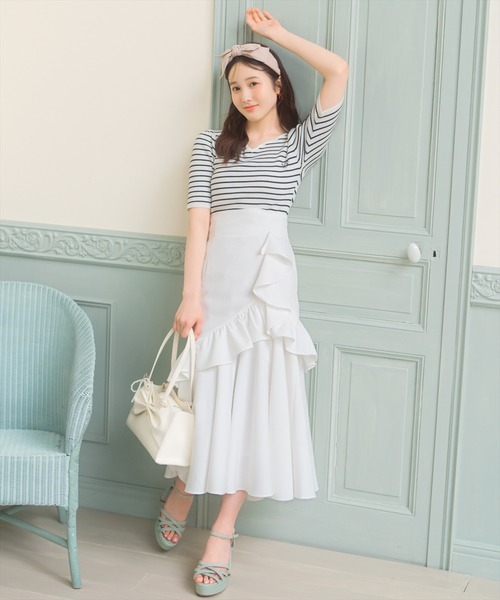 WILLSELECTION（ウィルセレクション）の「ハートネックニットプルオーバー（ニット/セーター・レディース・ホワイト系その他/レッド/オフホワイト/ブラック系その他/ブラック・FREE）」の7枚目の写真