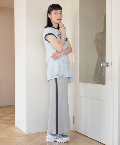 niko and...（ニコアンド）の「タックアソートリンガーＴシャツ（Tシャツ/カットソー・レディース・ベージュ/チャコール/ライトブルー/オフホワイト・LARGE/MEDIUM）」の10枚目の写真