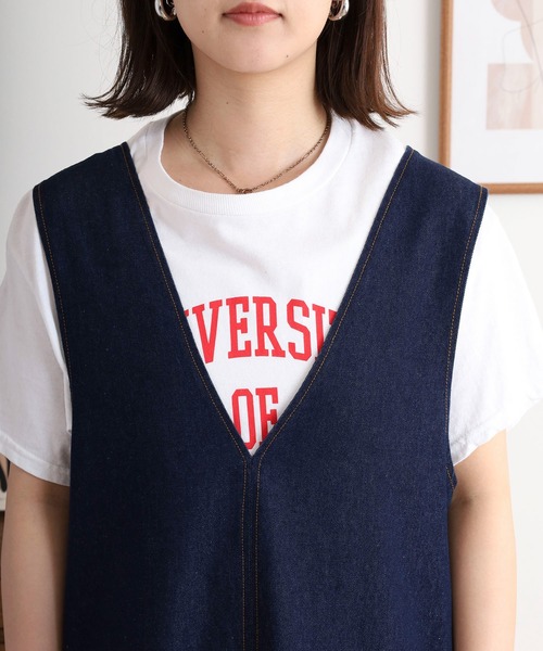 Anna Nicola(アンナニコラ)の「Anna Nicola グラデーションデニムジャンパースカート(ジャンパースカート・レディース・ブラック/インディゴブルー・38)」の12枚目の写真