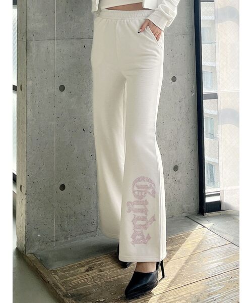 GYDA Short ラメパーカー ラメフレアパンツ セットアップ ホワイト GYDA Short ラメパーカー【SETUP着用可】[品番：MKSW0064953