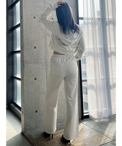 GYDA Short ラメパーカー ラメフレアパンツ セットアップ ホワイト セール】GYDAラメフレアパンツ【SETUP着用可】（スウェット
