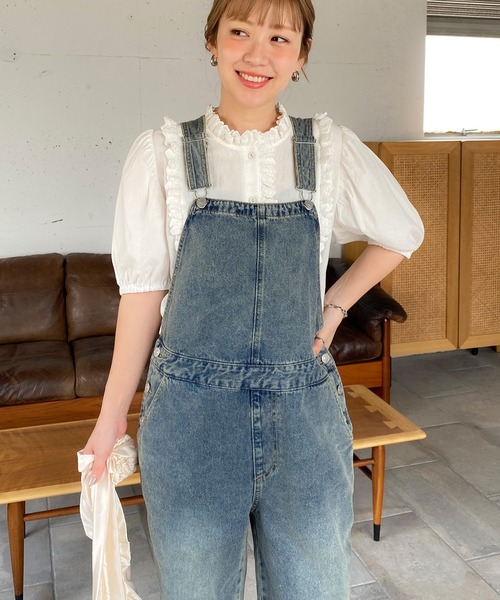 PICHI(ピイチ)の「デニムサロペット(サロペット/オーバーオール・レディース・ライトブルー/ブルー・MEDIUM/LONG)」の14枚目の写真