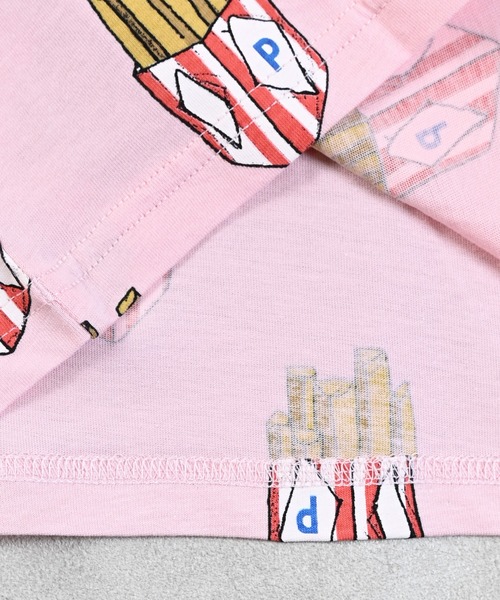 MARKEY'S（マーキーズ）の「総柄ワイドTシャツ（Tシャツ/カットソー・キッズ・ブラック/ライトブルー/ブルー系2/グレー/オフホワイト/イエロー/オレンジ/ミント/ベージュ/ピンク・L/M/S/XS/LL）」の12枚目の写真