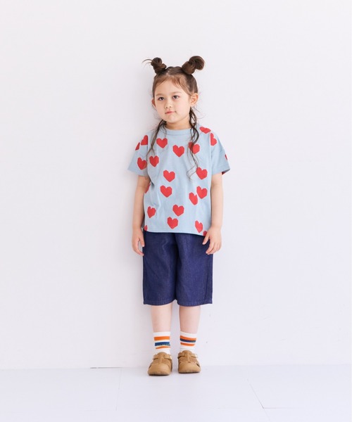 MARKEY'S（マーキーズ）の「総柄ワイドTシャツ（Tシャツ/カットソー・キッズ・ブラック/ライトブルー/ブルー系2/グレー/オフホワイト/イエロー/オレンジ/ミント/ベージュ/ピンク・L/M/S/XS/LL）」の18枚目の写真