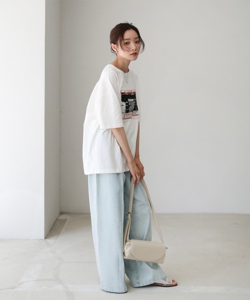 Bab（バブ）の「フォトプリントカラーロゴ半袖Ｔシャツ（Tシャツ/カットソー・レディース・ピンク/ブルーグリーン・M）」の5枚目の写真