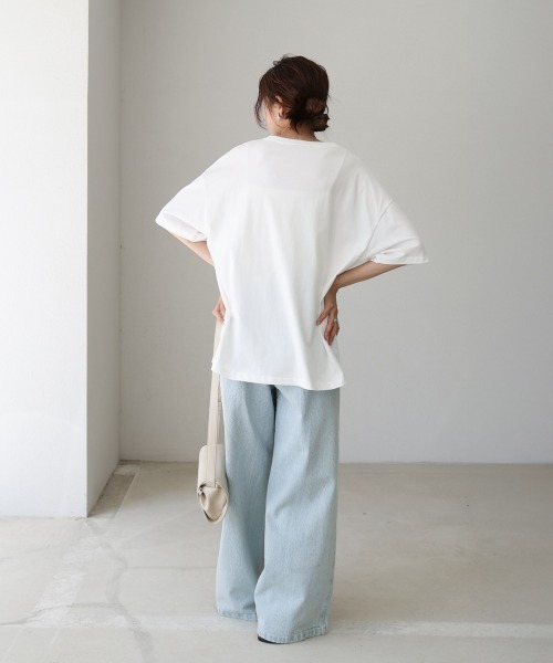 Bab（バブ）の「フォトプリントカラーロゴ半袖Ｔシャツ（Tシャツ/カットソー・レディース・ピンク/ブルーグリーン・M）」の10枚目の写真