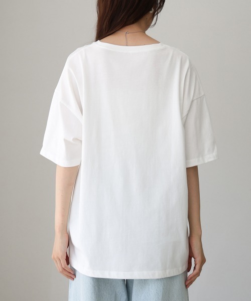 Bab（バブ）の「フォトプリントカラーロゴ半袖Ｔシャツ（Tシャツ/カットソー・レディース・ピンク/ブルーグリーン・M）」の15枚目の写真