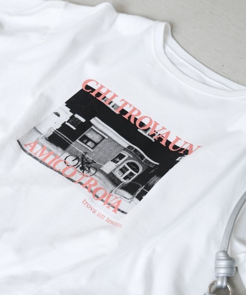 Bab（バブ）の「フォトプリントカラーロゴ半袖Ｔシャツ（Tシャツ/カットソー・レディース・ピンク/ブルーグリーン・M）」の19枚目の写真