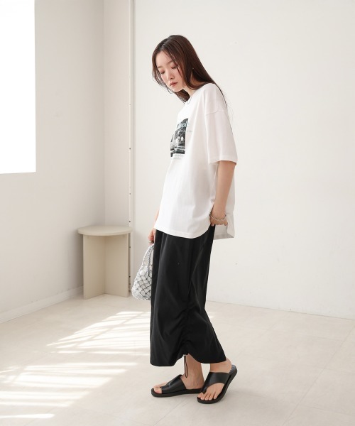 Bab（バブ）の「フォトプリントカラーロゴ半袖Ｔシャツ（Tシャツ/カットソー・レディース・ピンク/ブルーグリーン・M）」の22枚目の写真