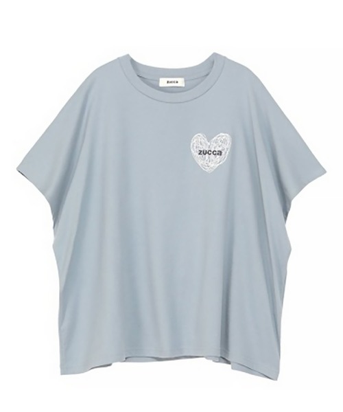 ZUCCa(ズッカ)の「(S)ハートロゴT / Tシャツ(Tシャツ/カットソー・レディース・グリーン/ダークグレー/ブラック/ホワイト/グレー/ライトブルー・M size)」の6枚目の写真
