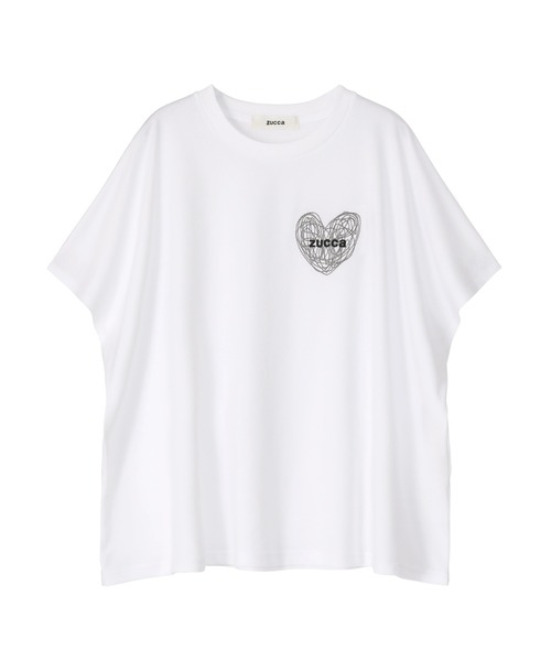 ZUCCa(ズッカ)の「(S)ハートロゴT / Tシャツ(Tシャツ/カットソー・レディース・グリーン/ダークグレー/ブラック/ホワイト/グレー/ライトブルー・M size)」の8枚目の写真