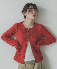 トップス ameri MEDI SWITCH KNIT CARDIGAN MEDI SWITCH KNIT CARDIGAN