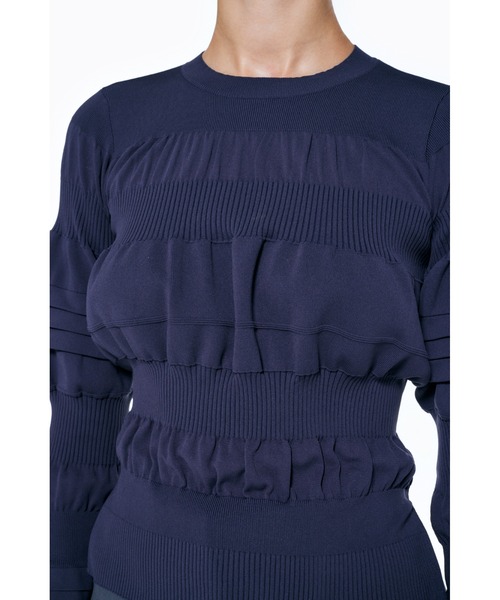 ENFOLD（エンフォルド）の「凸凹プルオーバー（ニット/セーター・レディース・ブラック/グレー/ブルー・38）」の4枚目の写真