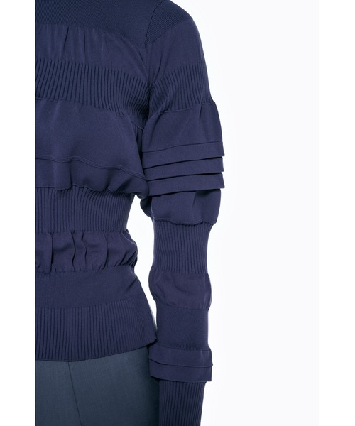 ENFOLD（エンフォルド）の「凸凹プルオーバー（ニット/セーター・レディース・ブラック/グレー/ブルー・38）」の5枚目の写真