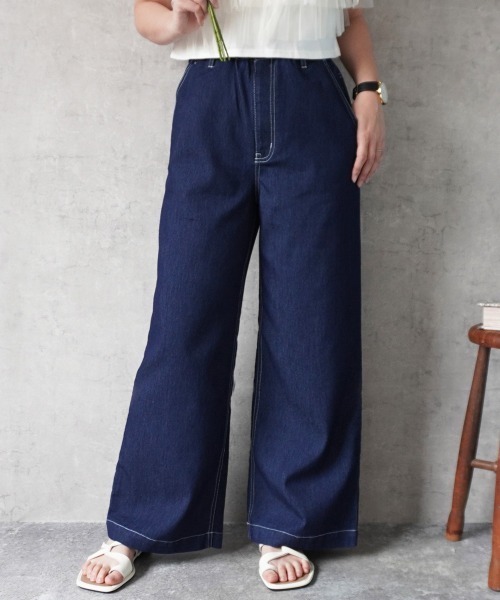 大人気!【LOOKPLE】Look Eden 512 アイス リネン ワイド デニム kobelettuce_m4169