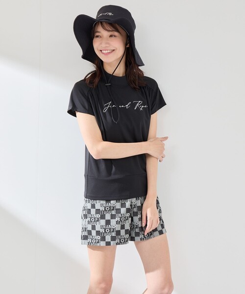 JUN&ROPE'(ジュンアンドロペ)の「【UV】【接触冷感】強撚スムースギャザープルオーバー(Tシャツ/カットソー・レディース・ブラック/ベージュ/ホワイト・M/S/L)」の6枚目の写真