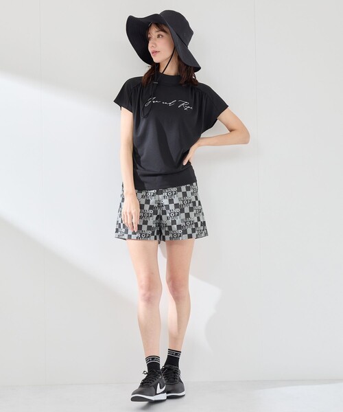 UV】【接触冷感】強撚スムースギャザープルオーバー（Tシャツ