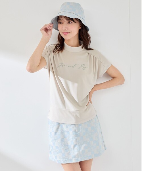 JUN&ROPE'(ジュンアンドロペ)の「【UV】【接触冷感】強撚スムースギャザープルオーバー(Tシャツ/カットソー・レディース・ブラック/ベージュ/ホワイト・M/S/L)」の21枚目の写真