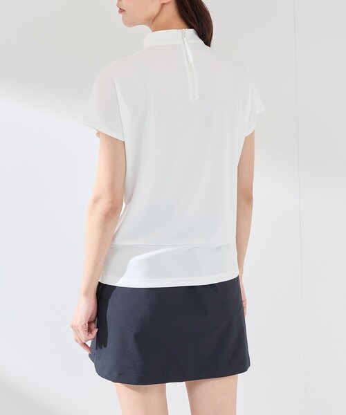 UV】【接触冷感】強撚スムースギャザープルオーバー（Tシャツ