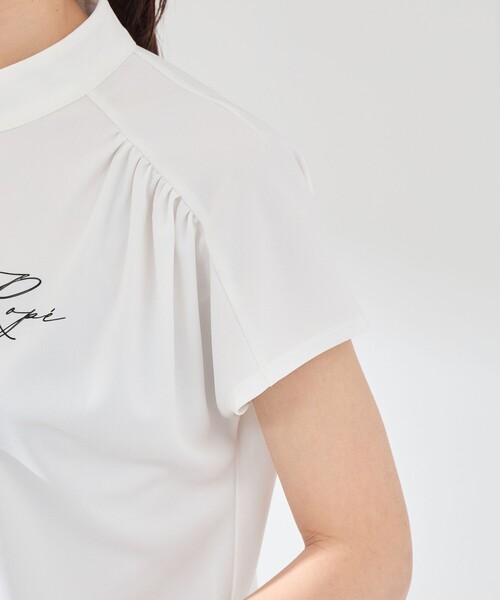 JUN&ROPE'(ジュンアンドロペ)の「【UV】【接触冷感】強撚スムースギャザープルオーバー(Tシャツ/カットソー・レディース・ブラック/ベージュ/ホワイト・M/S/L)」の9枚目の写真