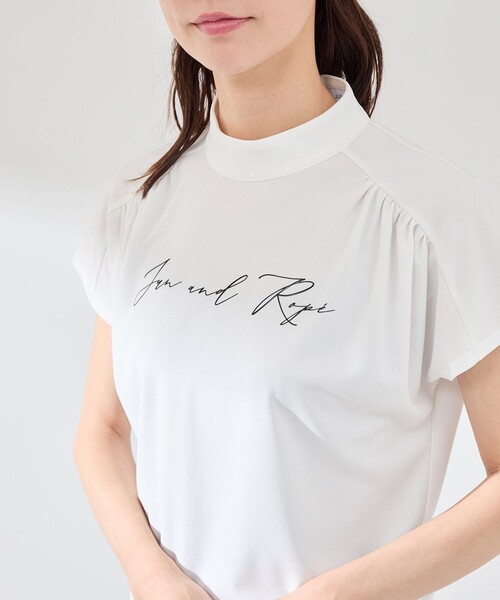 JUN&ROPE'(ジュンアンドロペ)の「【UV】【接触冷感】強撚スムースギャザープルオーバー(Tシャツ/カットソー・レディース・ブラック/ベージュ/ホワイト・M/S/L)」の10枚目の写真
