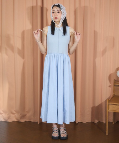 ALAND（エーランド）の「3.3 Field Trip／ドッキングロングワンピース（ワンピース・レディース・ブラック/ブルー/ホワイト・FREE）」の3枚目の写真