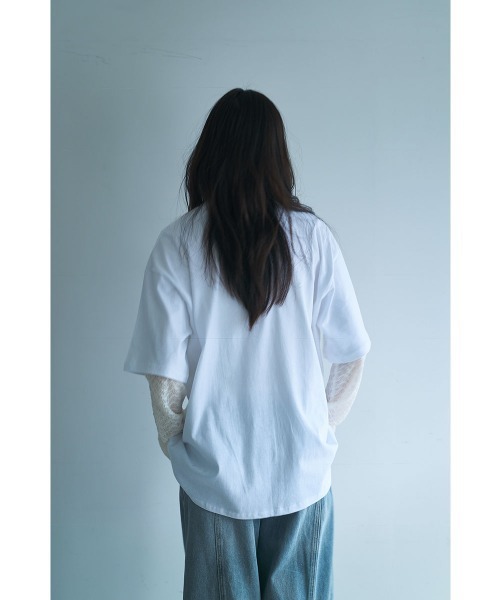 marjour（マージュール）の「HALF SLEEVE OVER TEE（Tシャツ/カットソー・レディース・オフホワイト・M）」の10枚目の写真