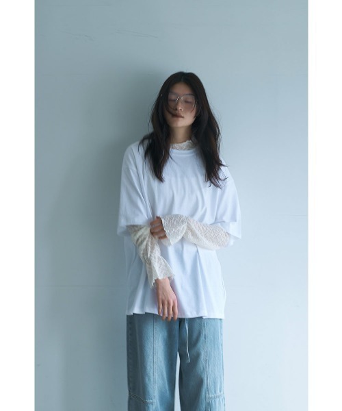 marjour（マージュール）の「HALF SLEEVE OVER TEE（Tシャツ/カットソー・レディース・オフホワイト・M）」の13枚目の写真