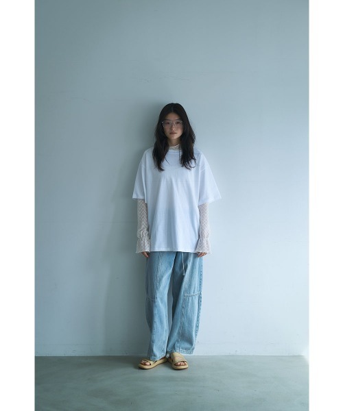 marjour（マージュール）の「HALF SLEEVE OVER TEE（Tシャツ/カットソー・レディース・オフホワイト・M）」の14枚目の写真
