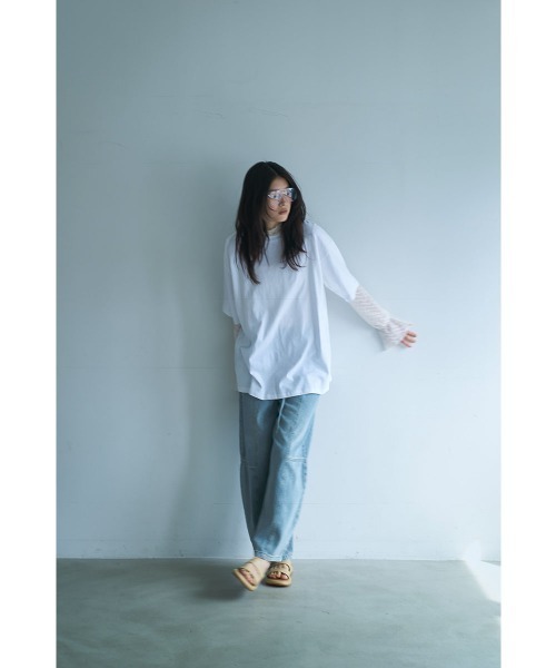 marjour（マージュール）の「HALF SLEEVE OVER TEE（Tシャツ/カットソー・レディース・オフホワイト・M）」の19枚目の写真