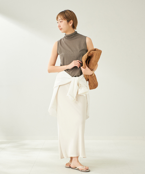 plage(プラージュ)の「《追加》silk/linen nuance プルオーバー(ニット/セーター・レディース・ブラック/カーキ・FREE)」の9枚目の写真