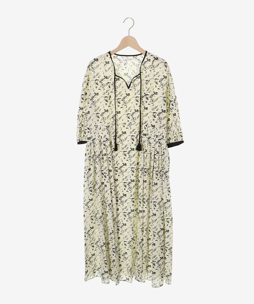 le.coeur blanc（ルクールブラン）の「フラワーモチーフスキッパーワンピース（ワンピース・レディース・ホワイト系その他2/ブラック系その他・38）」の3枚目の写真