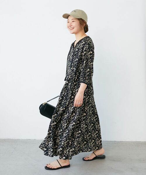 le.coeur blanc（ルクールブラン）の「フラワーモチーフスキッパーワンピース（ワンピース・レディース・ホワイト系その他2/ブラック系その他・38）」の16枚目の写真