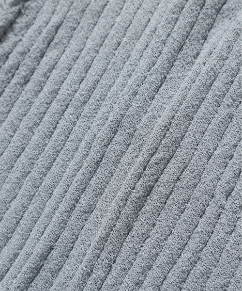 M2SUQARED（エムツースクエア）の「【M2SUQARED/エムツースクエア】リブニットフレンチスリーブ/スキッパーネックリブニットフレンチスリーブトップス（ポロシャツ・レディース・グリーン/ホワイト/グレー/ブラック・FREE）」の8枚目の写真