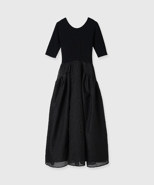 セール】バックオープンカップインドッキングニットワンピース