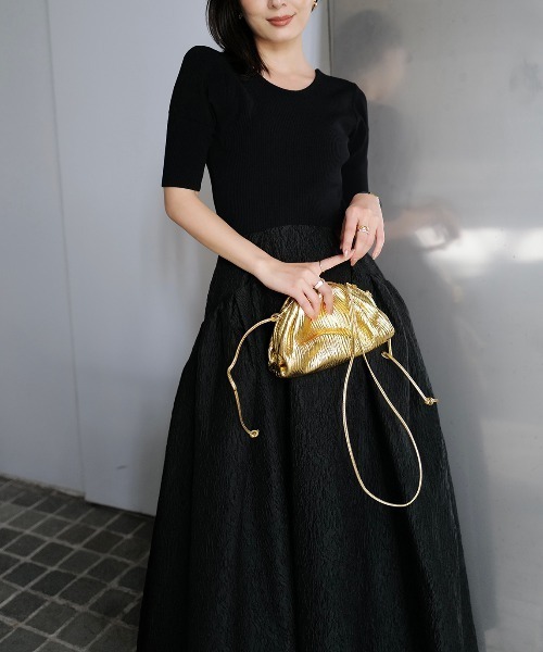 バックオープンカップインドッキングニットワンピース（ワンピース