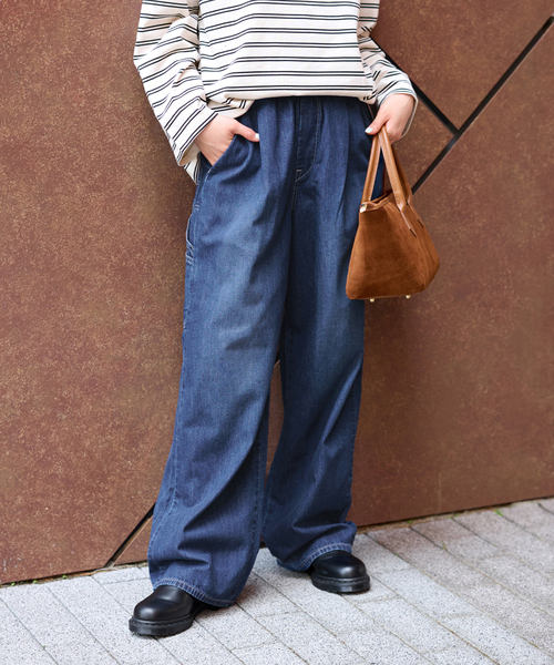 Lee（リー）の「別注【Lee /リー】イージーペインターパンツ（デニムパンツ・レディース・ネイビー/ブルー・SMALL/MEDIUM）」の2枚目の写真