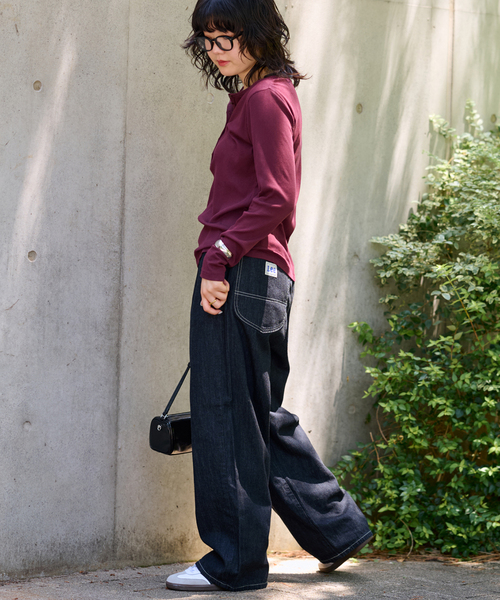 Lee（リー）の「別注【Lee /リー】イージーペインターパンツ（デニムパンツ・レディース・ネイビー/ブルー・SMALL/MEDIUM）」の6枚目の写真