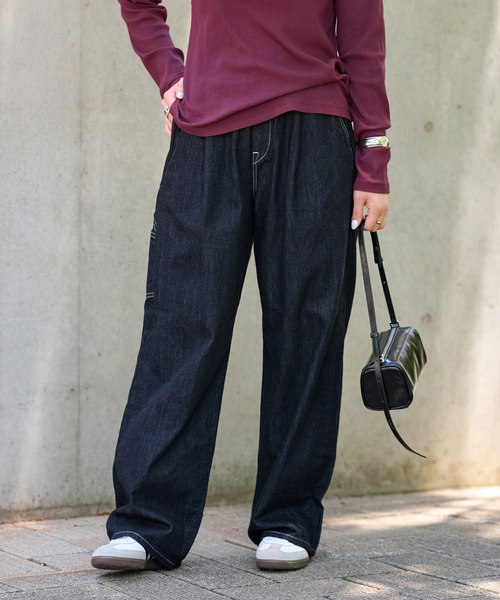 Lee（リー）の「別注【Lee /リー】イージーペインターパンツ（デニムパンツ・レディース・ネイビー/ブルー・SMALL/MEDIUM）」の9枚目の写真