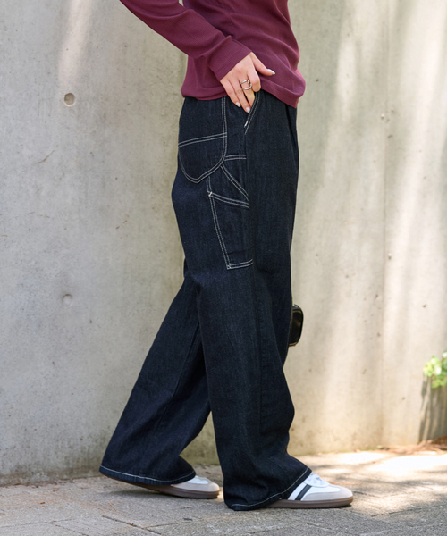 Lee（リー）の「別注【Lee /リー】イージーペインターパンツ（デニムパンツ・レディース・ネイビー/ブルー・SMALL/MEDIUM）」の12枚目の写真
