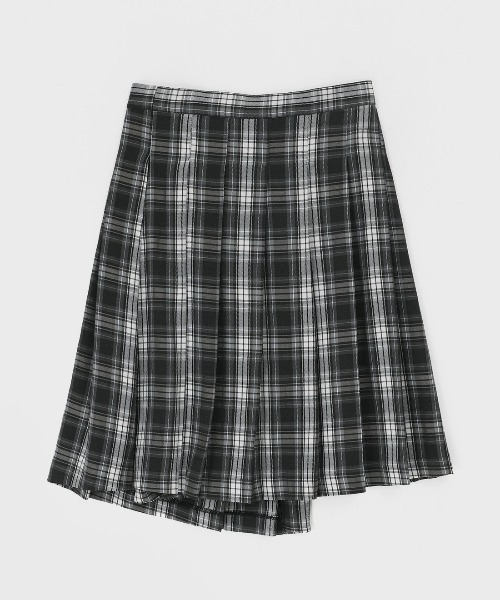 BLACKUP（ブラックアップ）の「[MADE] プリーツチェックラップミディスカート（スカート・レディース・グレー/ネイビー・FREE）」の12枚目の写真