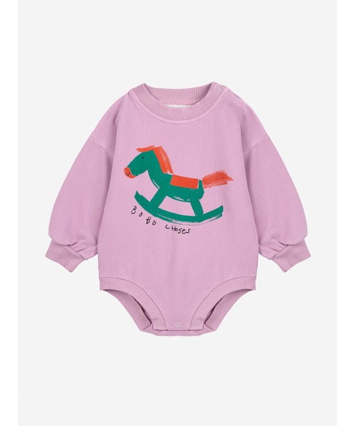 BOBO CHOSES(ボボショーズ)の「Rocking Horse body sweatshirt(ロンパース・キッズ・ラベンダー・12MONTH/6MONTH/3MONTH/9MONTH)」の1枚目の写真