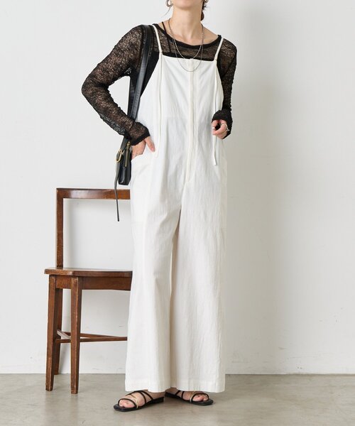 Jena espace merveilleux(ジェナ エスパスメルヴェイユ)の「レースシアーカットソー(Tシャツ/カットソー・レディース・ブラウン/オフホワイト/ブラック・FREE)」の8枚目の写真