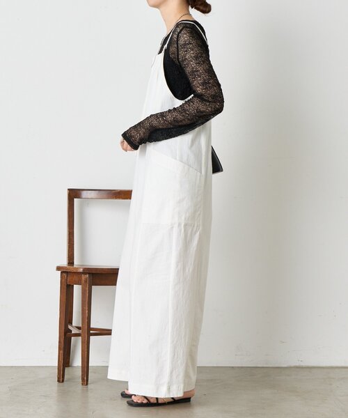 Jena espace merveilleux(ジェナ エスパスメルヴェイユ)の「レースシアーカットソー(Tシャツ/カットソー・レディース・ブラウン/オフホワイト/ブラック・FREE)」の9枚目の写真