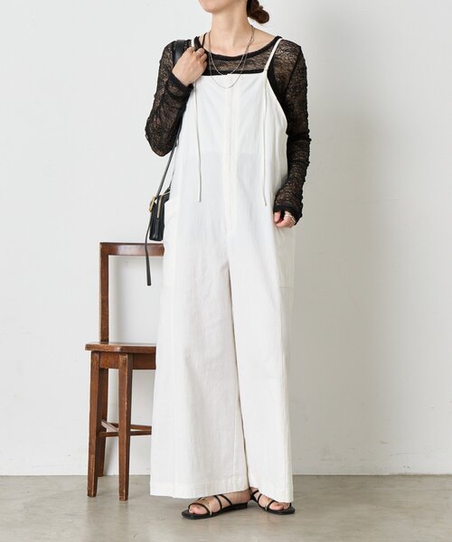 Jena espace merveilleux(ジェナ エスパスメルヴェイユ)の「レースシアーカットソー(Tシャツ/カットソー・レディース・ブラウン/オフホワイト/ブラック・FREE)」の11枚目の写真